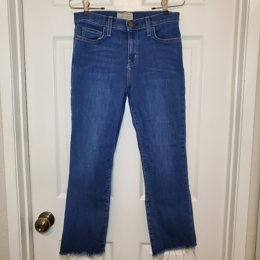 Current/Elliott's high-rise The Kick jeans 27 Cut Raw Hem